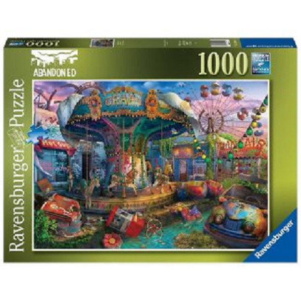 Ravensburger 1000 Pc Gloomy Carnival & Hotel Vacancy Abandoned Places puzzle NEW