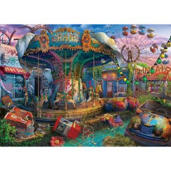 Ravensburger Abandoned Places : Gloomy Carnival 1000 Piece Puzzle – The