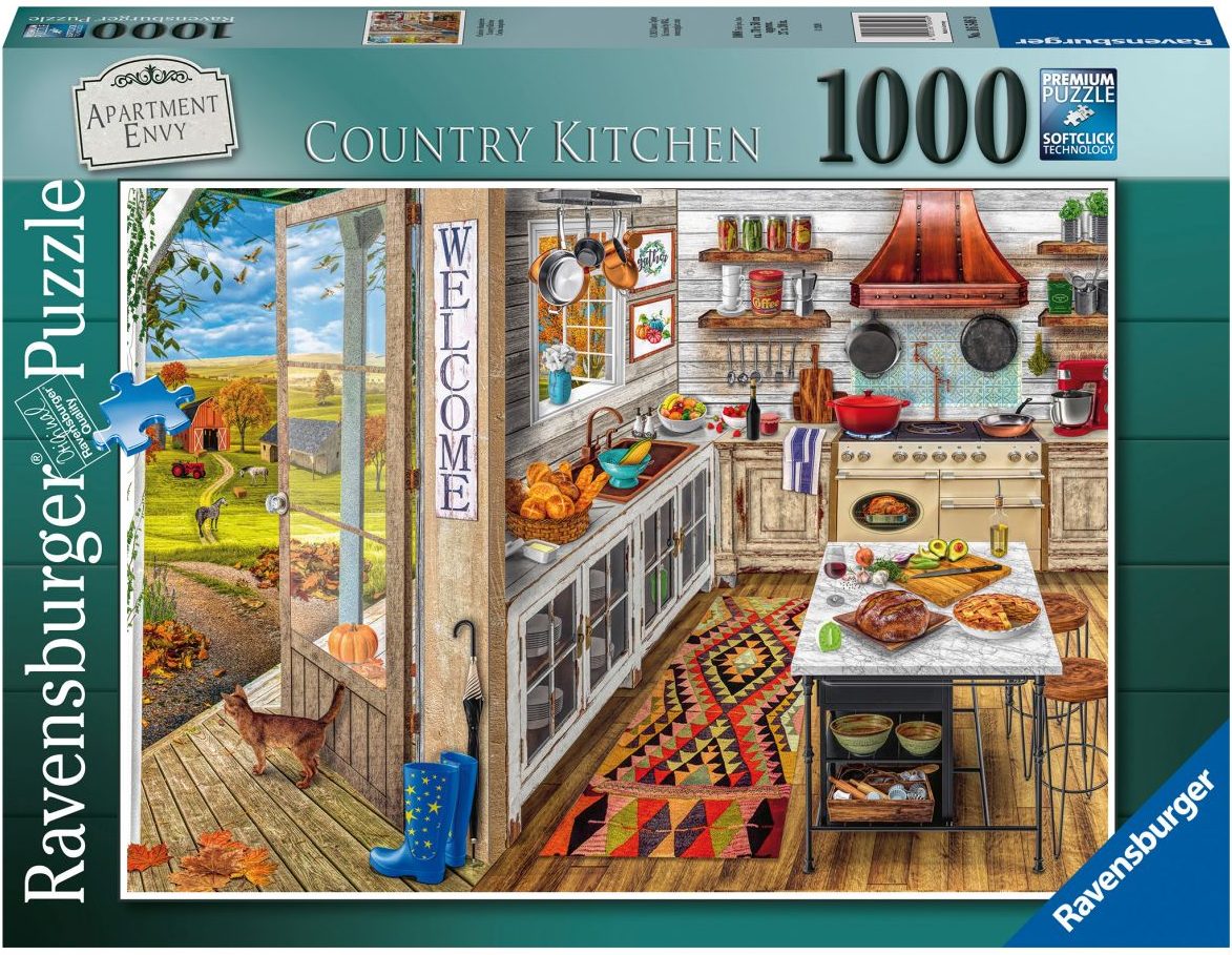 Ravensburger Apartment Envy Country Kitchen 1000 Piece Puzzle