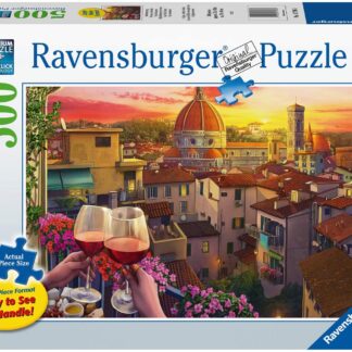 Ravensburger Cozy Wine Terrace 500 Piece Large Format Puzzle