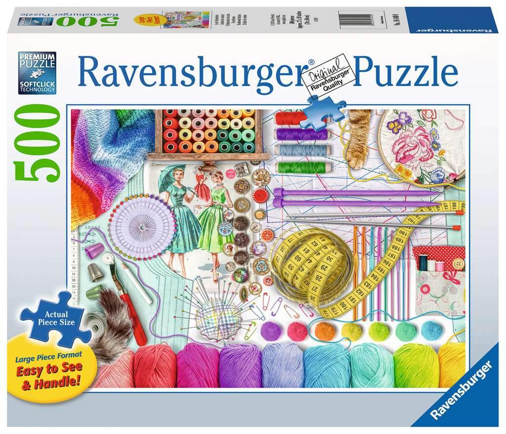Ravensburger Needlework Station 500 Piece Large Format Puzzle