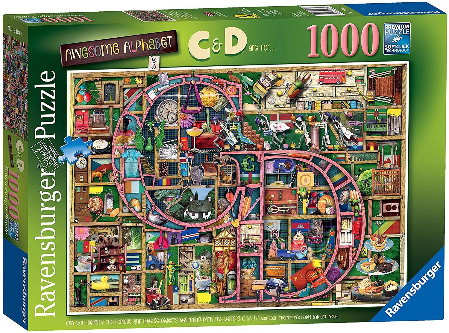 Ravensburger Colin Thompson Awesome Alphabet "C & D" 1000 Piece Puzzle