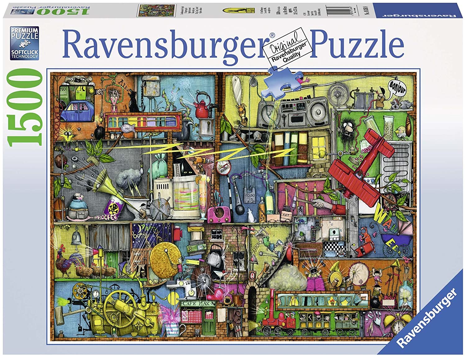 Ravensburger The Ludicrous Library Jigsaw Puzzle (500 Piece) - Givens Books  and Little Dickens