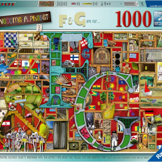 Ravensburger Colin Thompson Awesome Alphabet F & G 1000 Piece Puzzle