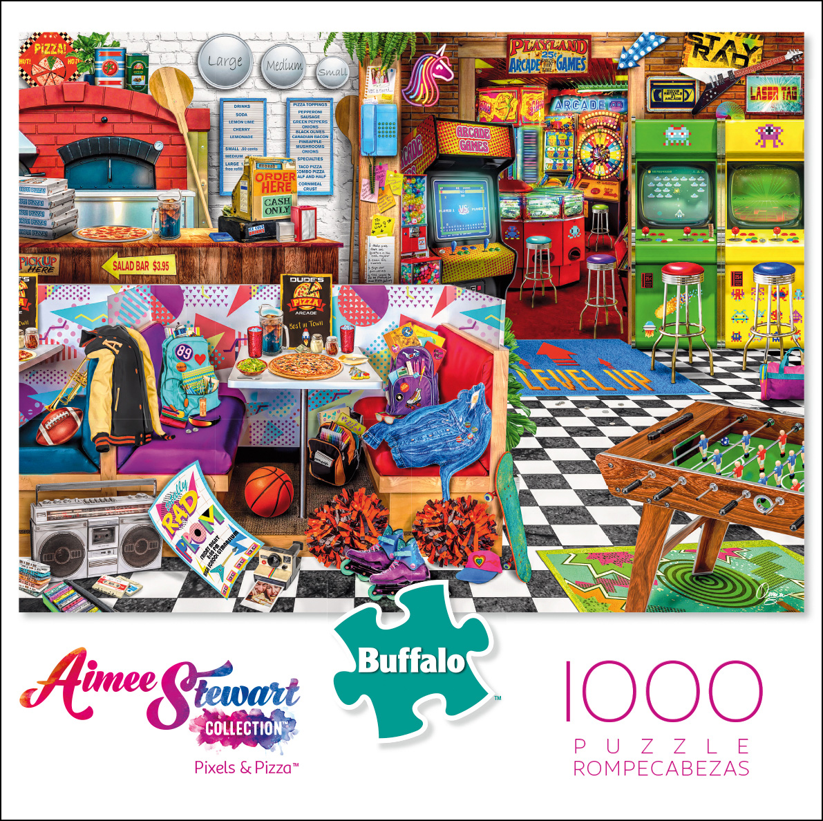 Buffalo Games Aimee Stewart Pixels and Pizza 1000 Piece Puzzle