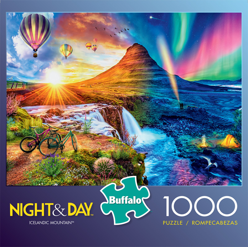 Buffalo Games Night & Day Icelandic Mountain 1000 Piece Puzzle