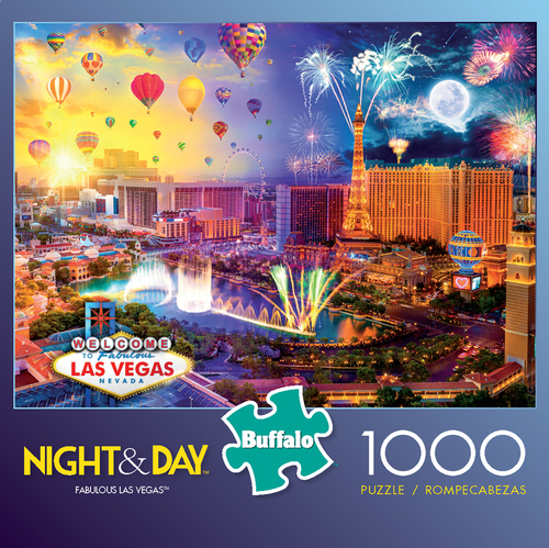 Buffalo Games Night & Day Fabulous Las Vegas 1000 Piece Puzzle