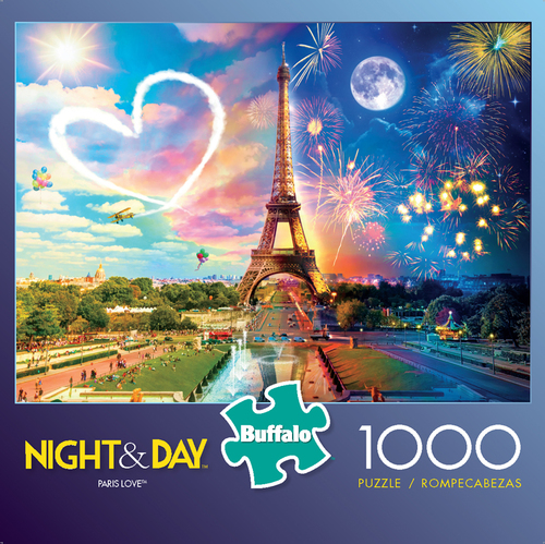Buffalo Games Night & Day Paris Love 1000 Piece Puzzle