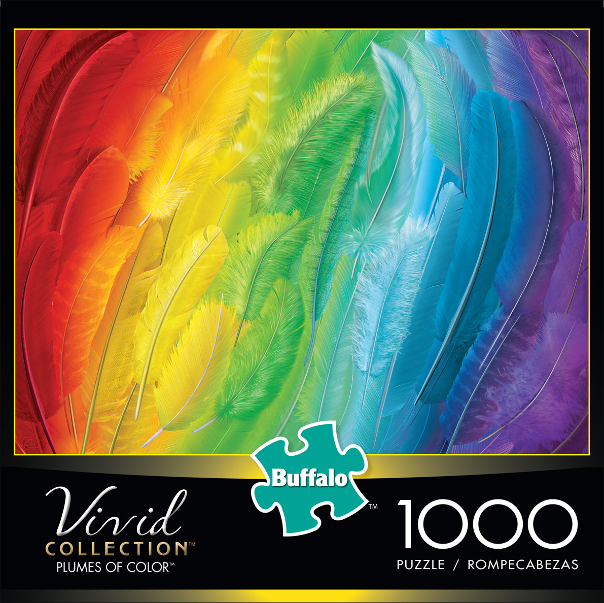 Buffalo Games Vivid Collection Plumes of Color 1000 Piece Puzzle