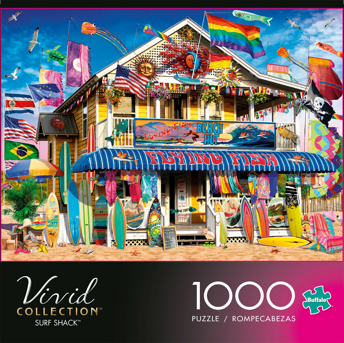 Buffalo Games Vivid Collection Surf Shack 1000 Piece Puzzle