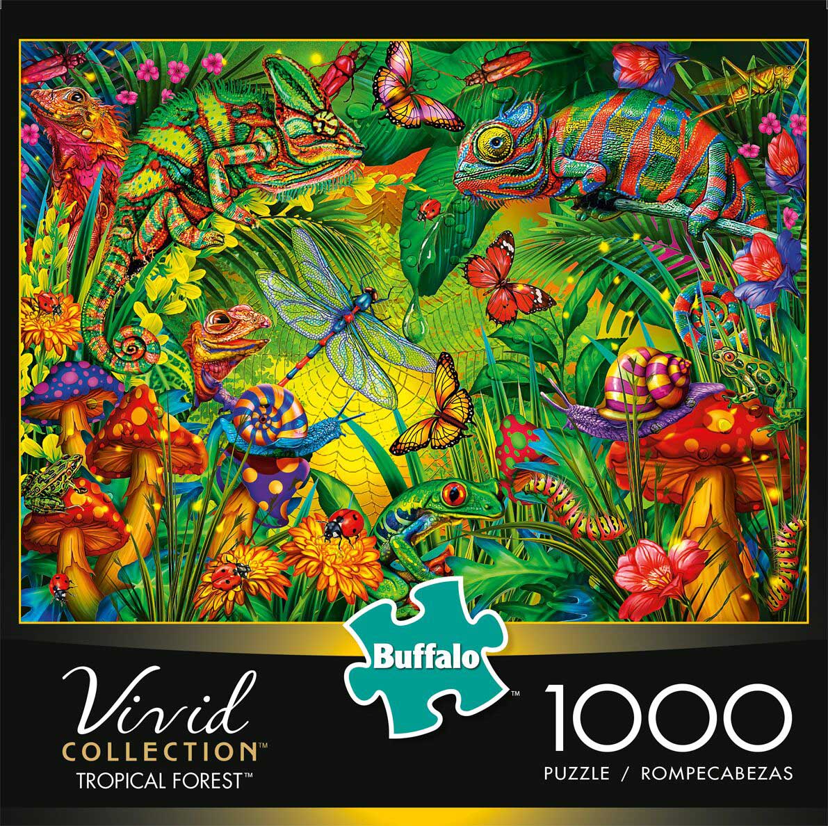 Buffalo Games Vivid Collection Tropical Forest 1000 Piece Puzzle