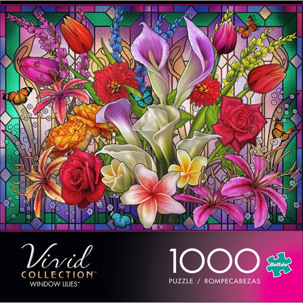 Buffalo Games Vivid Collection Window Lilies 1000 Piece Puzzle