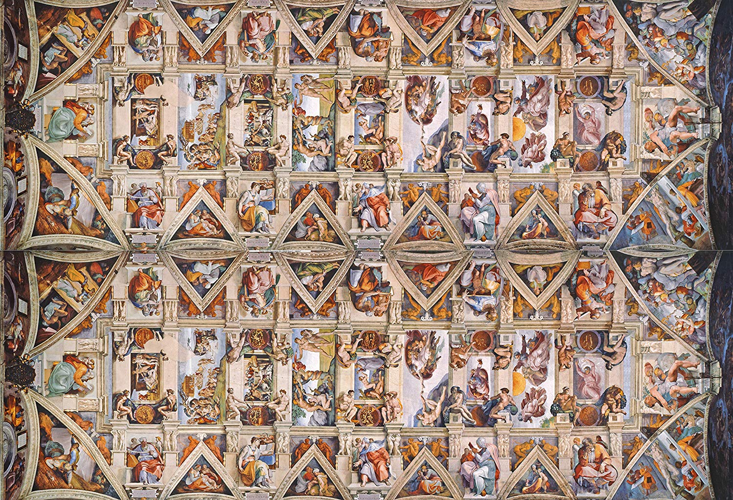 Sistine Chapel Ceiling Puzzle 1000 Piece Panoramic Fine Art Jigsaw by Clementoni 