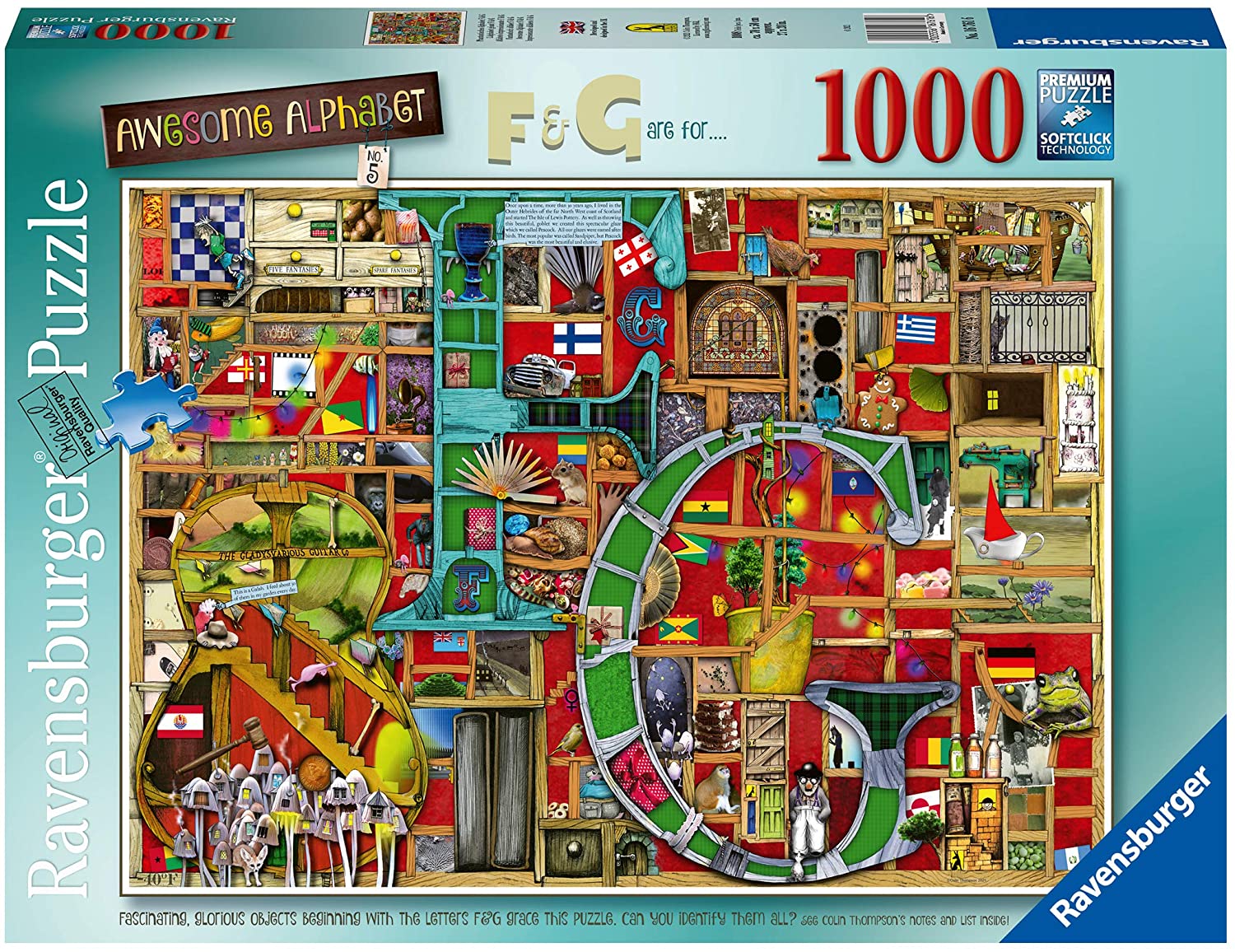 Puzzle 5000 pièces : Ville bizarre, Colin Thompson - Ravensburger - Rue des  Puzzles