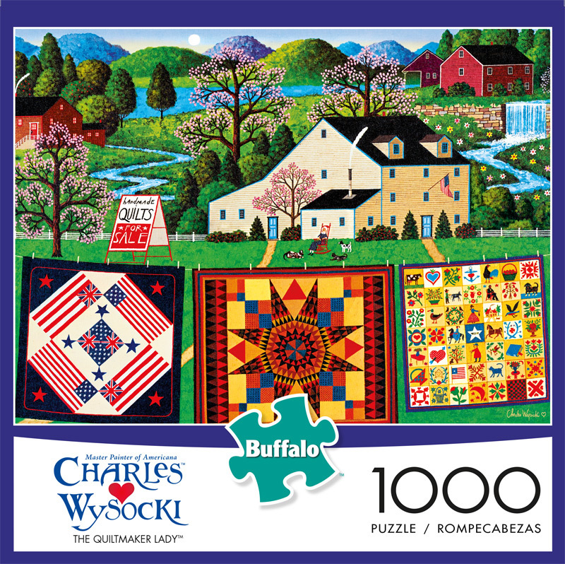Buffalo Charles Wysocki The Quiltmaker Lady 1000 Piece Puzzle