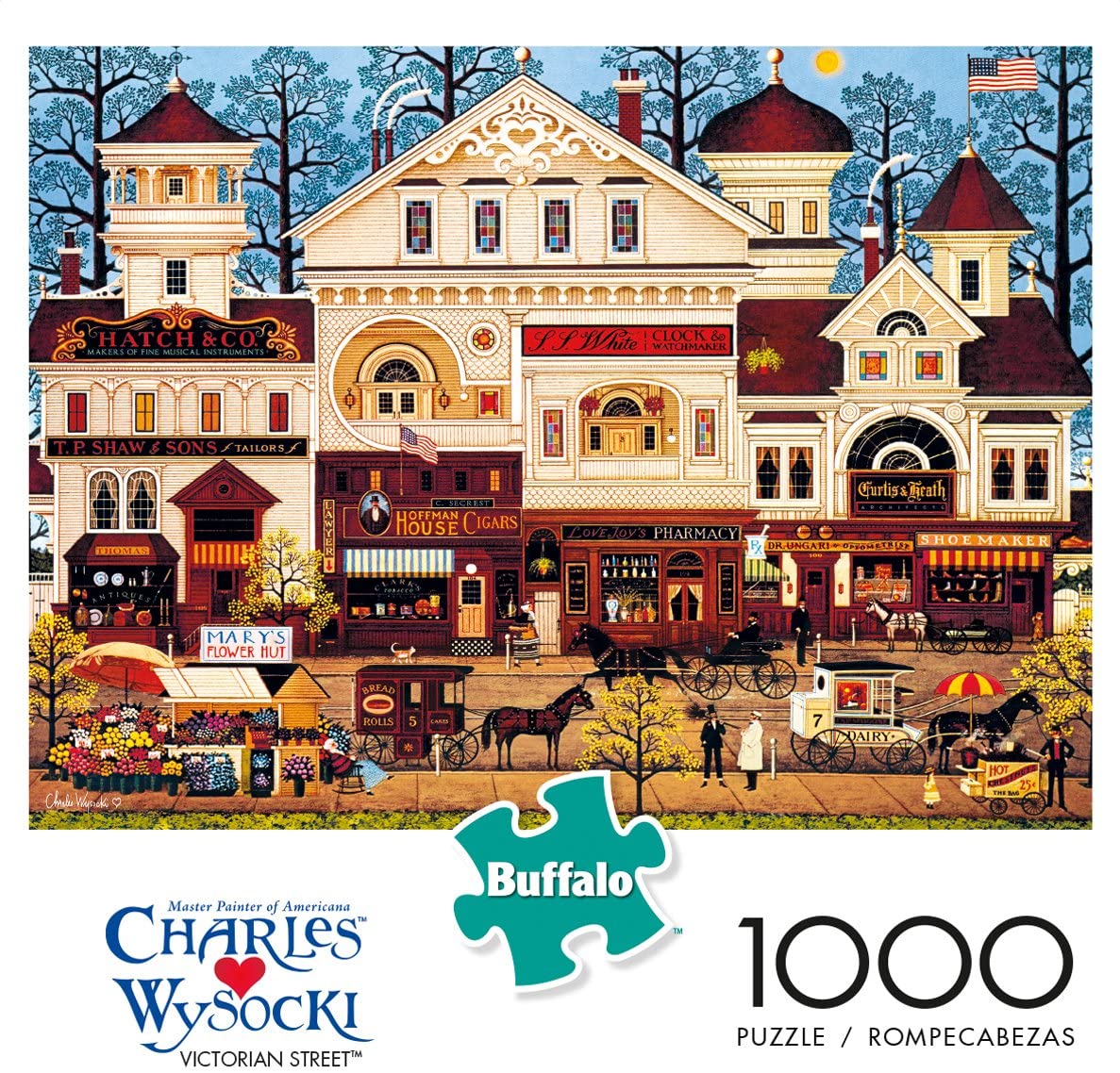 Buffalo Charles Wysocki Victorian Street 1000 Piece Puzzle