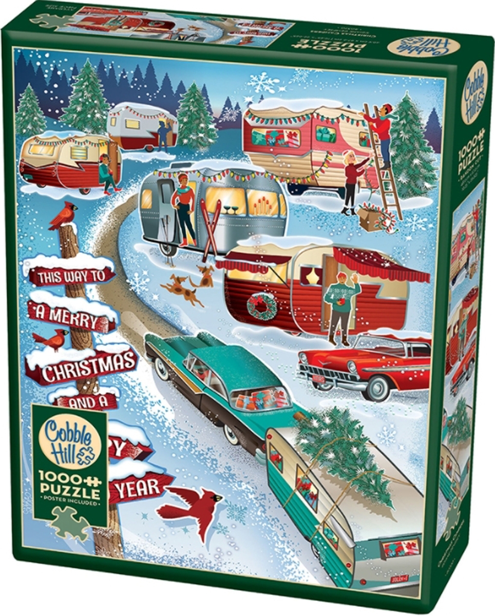 Cobble Hill Christmas Campers 1000 Piece Puzzle