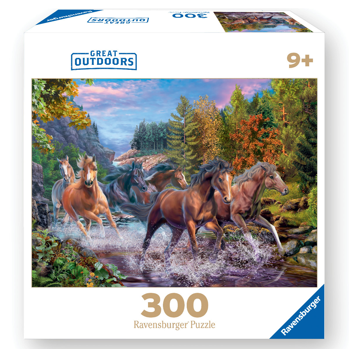 Ravensburger Rushing River Horses 300 Piece Puzzle