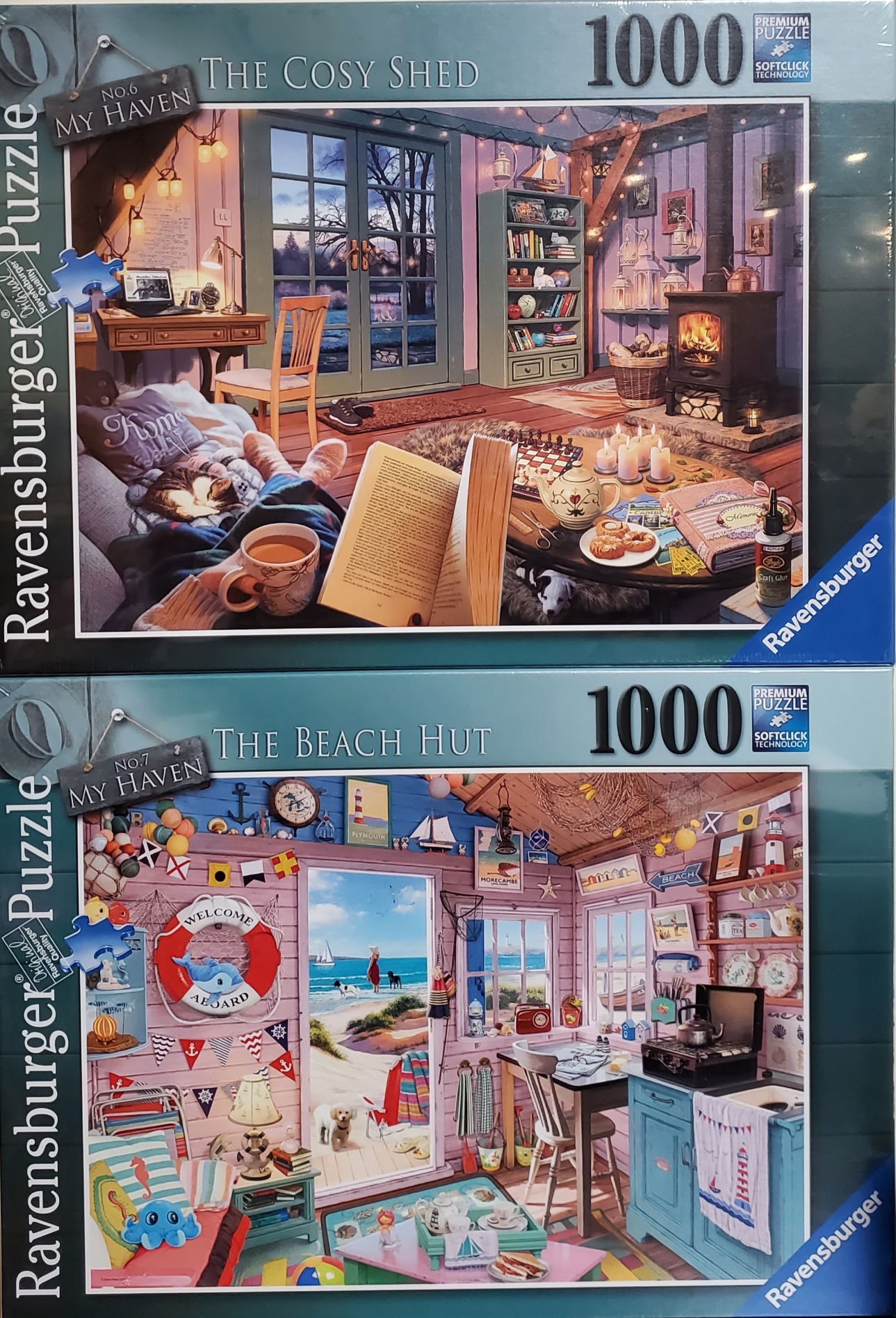 Ravensburger 2 My Haven 1000 Piece Puzzle Bundle