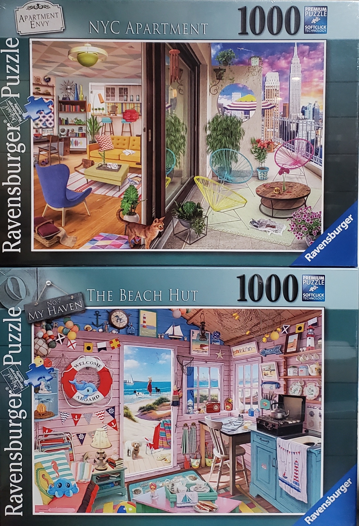 Ravensburger My Haven / Apartment Envy 1000 Piece Puzzle Bundle A