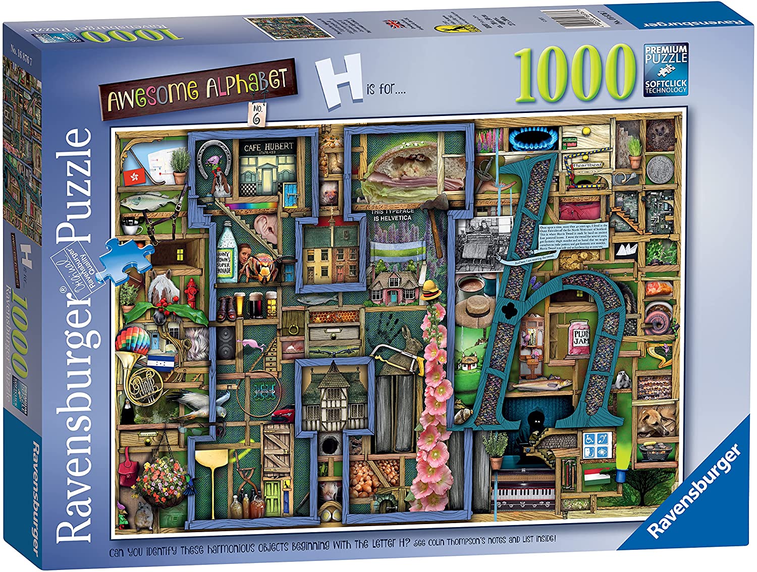 Ravensburger Colin Thompson Awesome Alphabet "H" 1000 Piece Puzzle