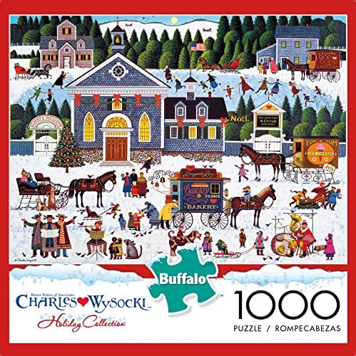 Buffalo Charles Wysocki Churchyard Christmas 1000 Piece Puzzle