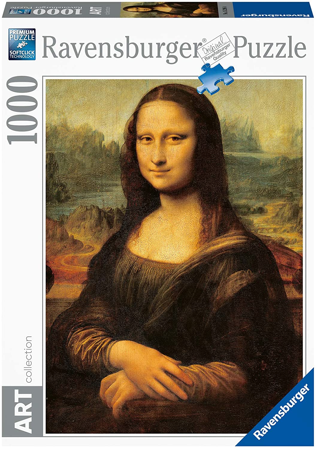 Puzzle Leonardo Da Vinci - Mona Lisa, 1503, 1 000 gabaliņi