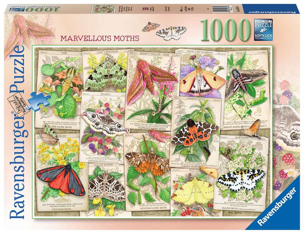 Ravensburger Marvellous Moths 1000 Piece Puzzle