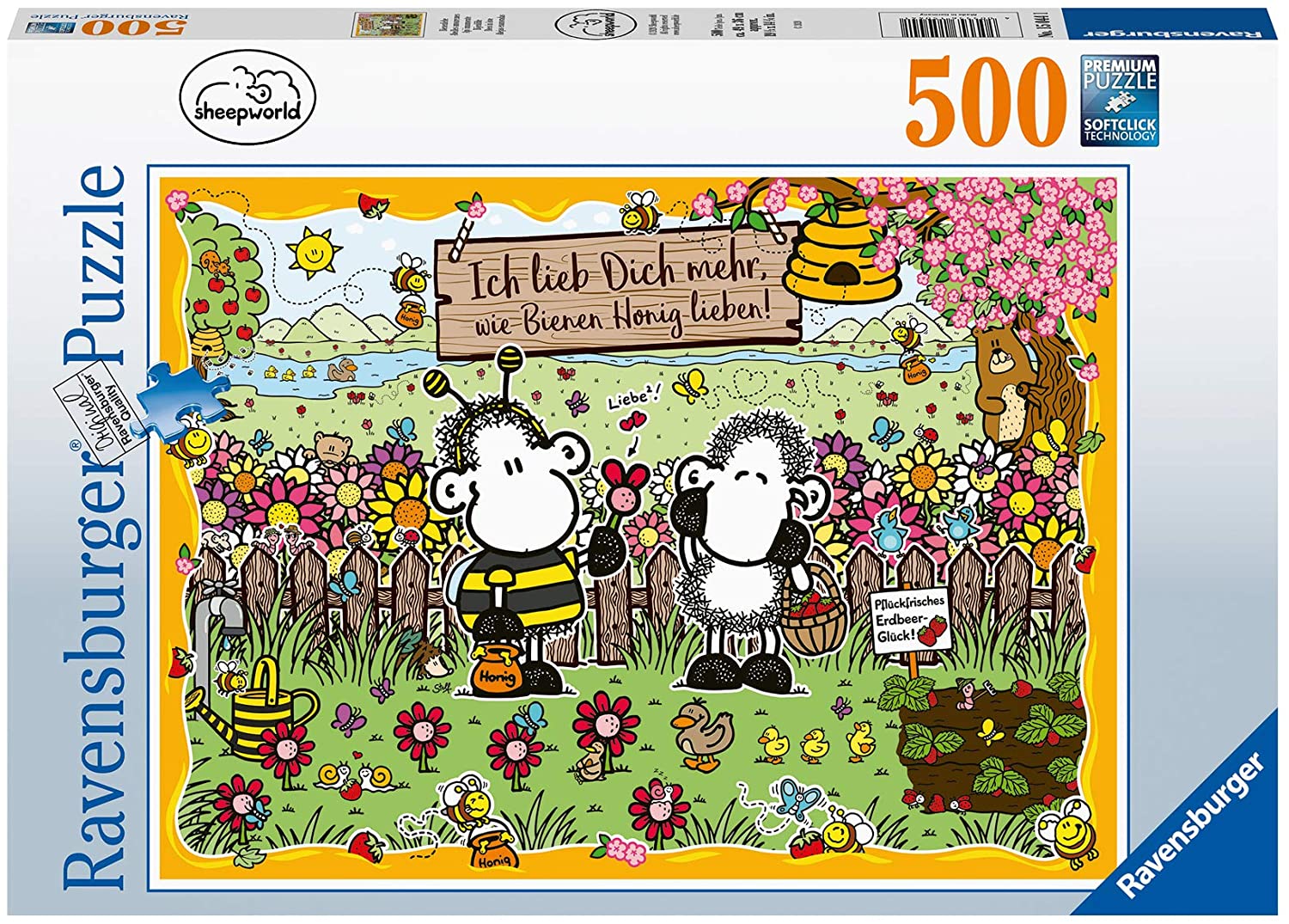 Ravensburger Sheepworld Bees in Love 500 Piece Puzzle
