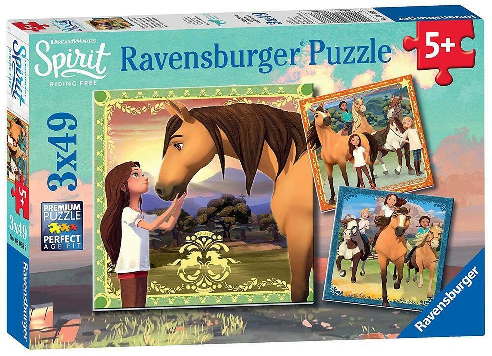 Ravensburger Dreamworks Spirit Adventure on Horses 3 x 49 Puzzle Pack