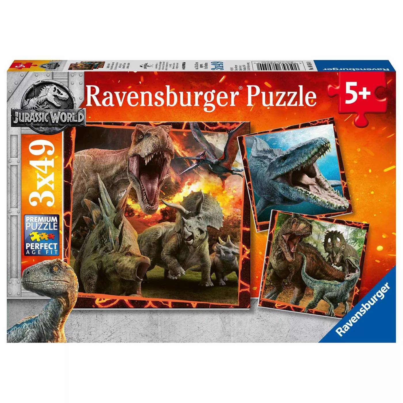 Ravensburger Jurassic Park 3 x 49 Puzzle Pack