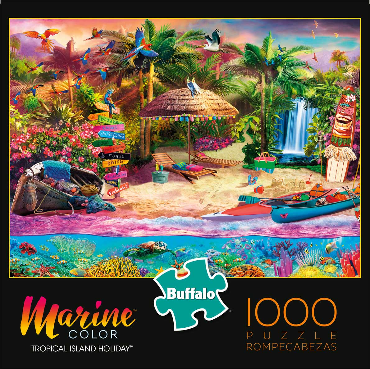Buffalo Games Marine Color Tropical Island Holiday 1000 Piece Puzzle