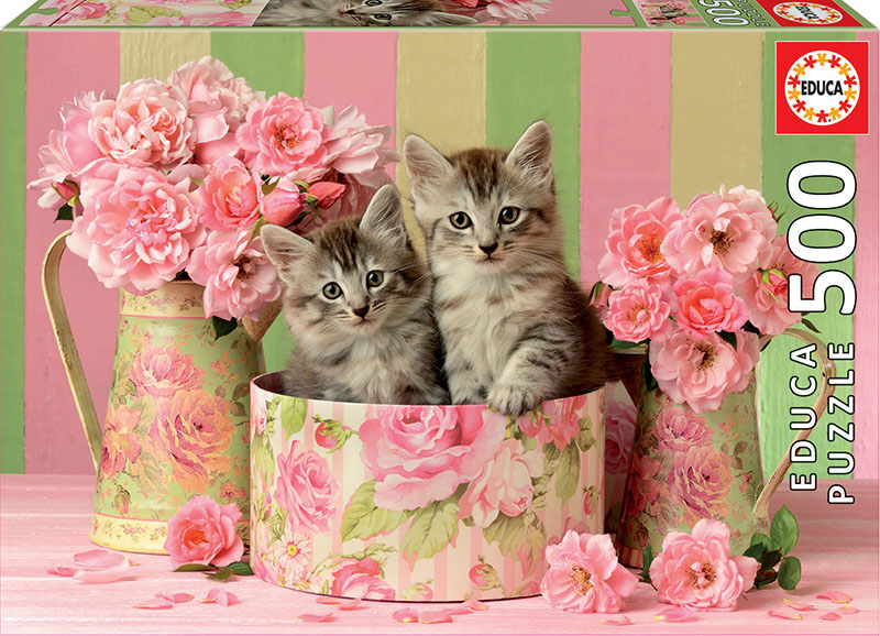 Educa Kittens With Roses 500 Piece Puzzle