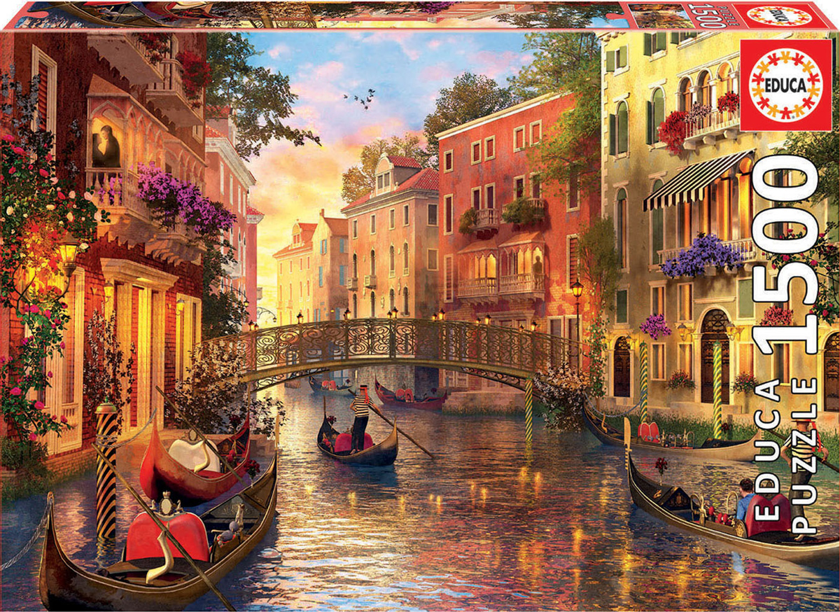 Educa Sunset In Venice 1500 Piece Puzzle