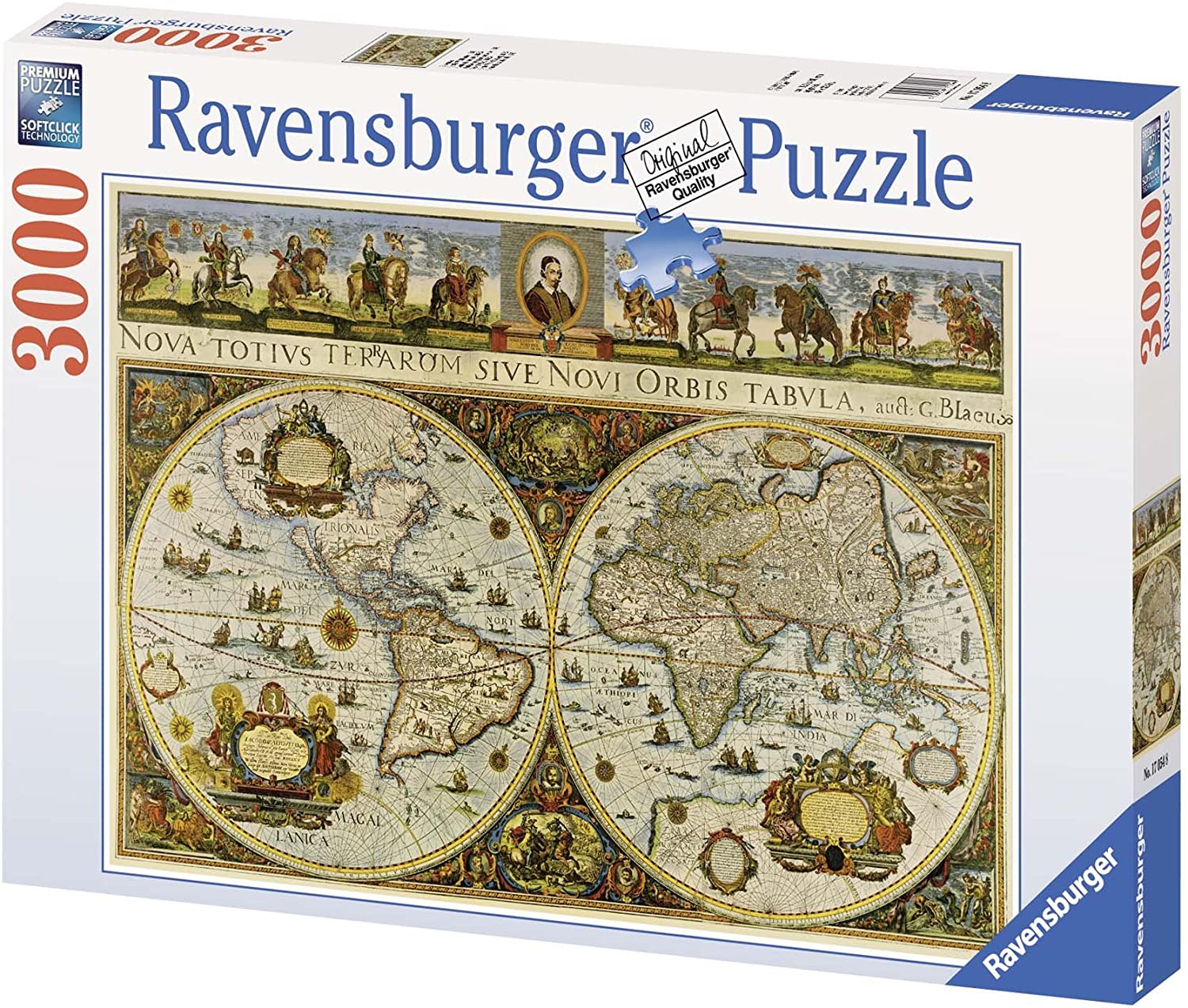 Ravensburger World Map, 1665  3000 Piece Puzzle
