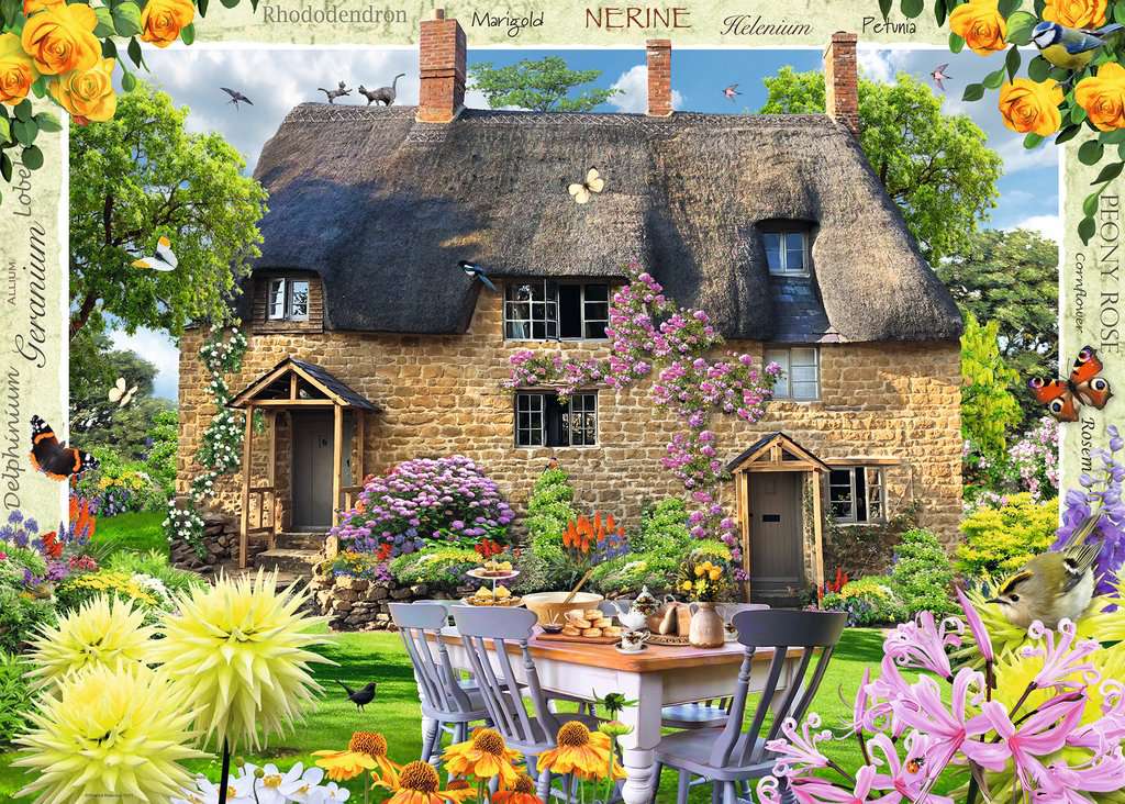 Country Cottage Collection Peony Cottage 1000 Piece Ravensburger Jigsaw 
