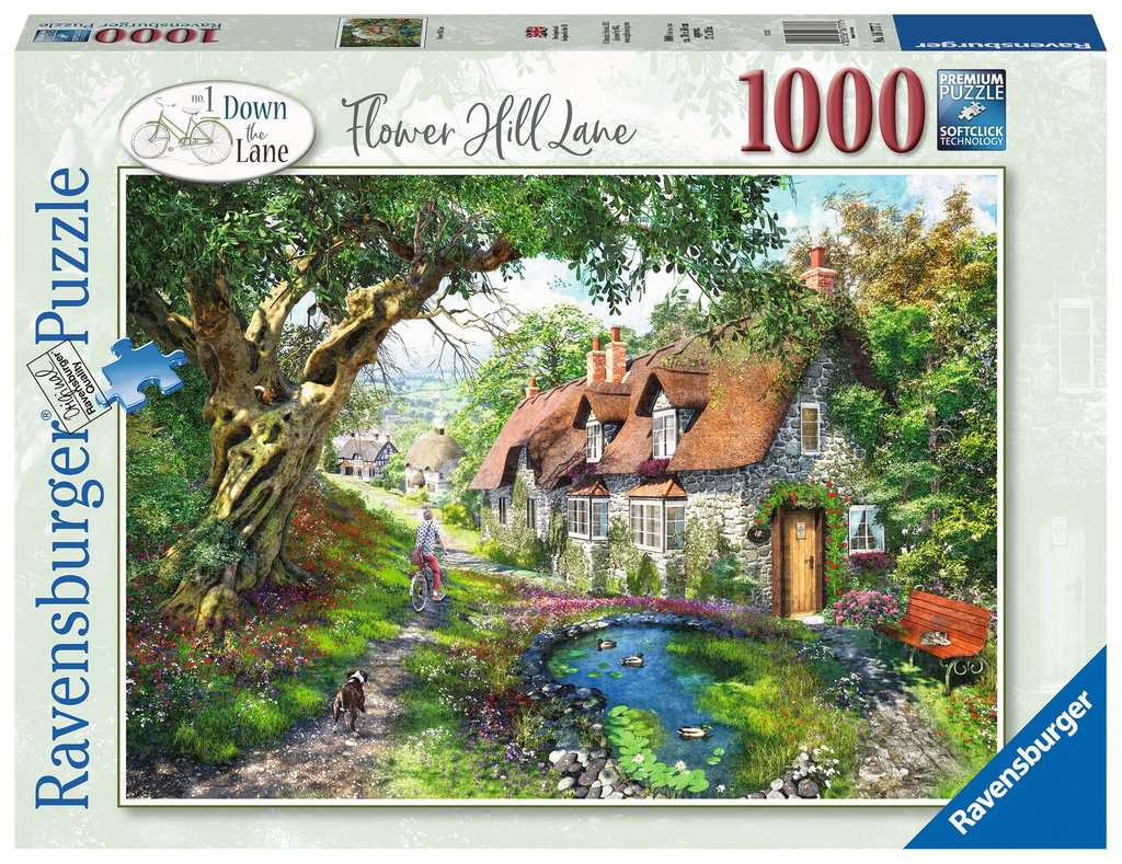 Ravensburger Down the Lane No.1 : Flower Hill Lane 1000 Piece Puzzle