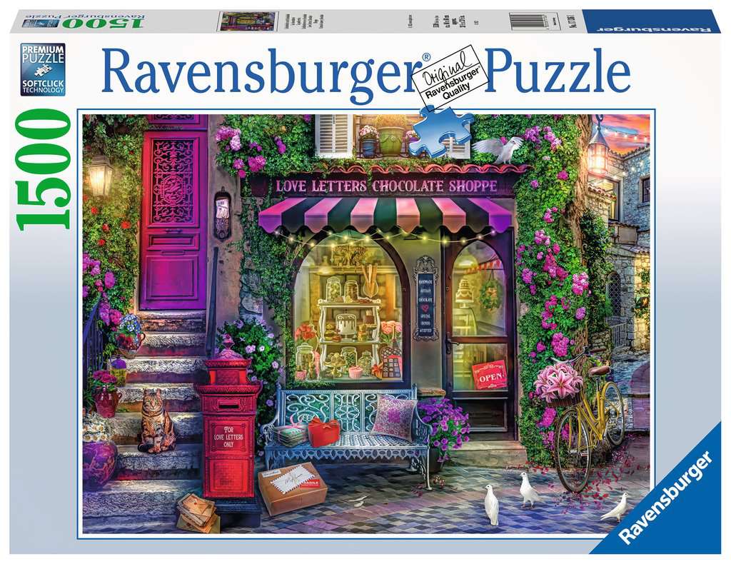 Ravensburger Love Letters Chocolate Shoppe 1500 Piece Puzzle
