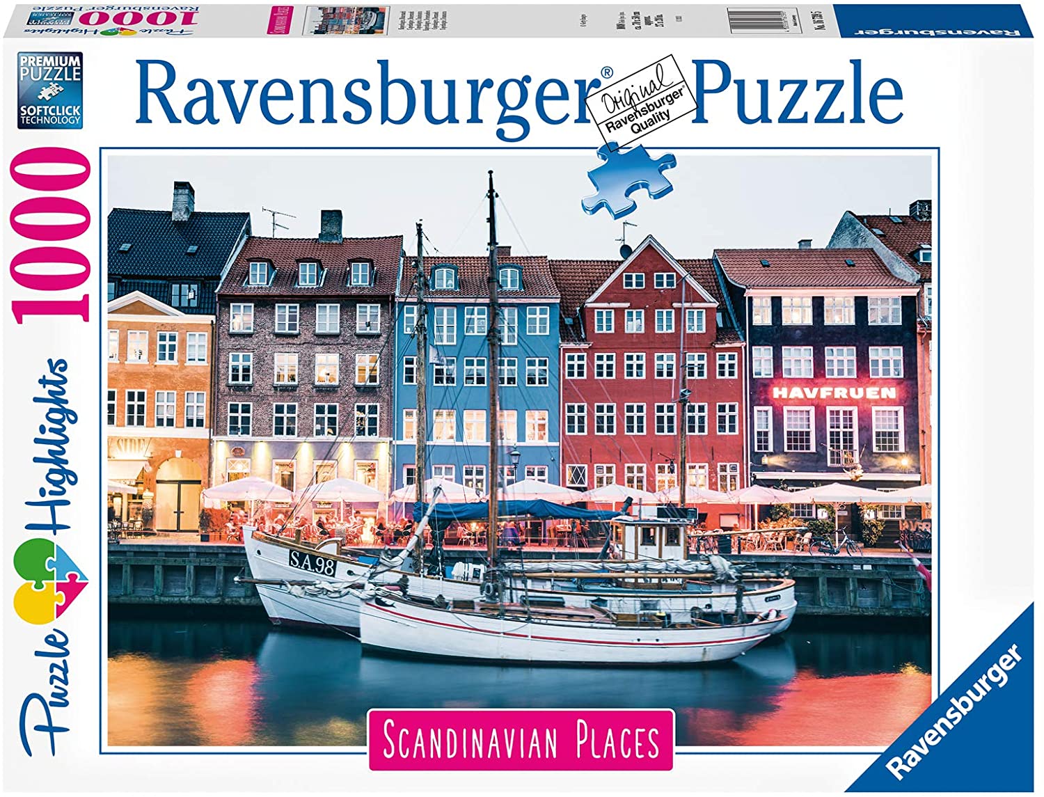 Ravensburger Scandinavian Places Copenhagen Denmark 1000 Piece Puzzle