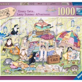 Ravensburger Crazy Cats Lazy Summer Afternoon Vintage No. 11 1000 Piece Puzzle