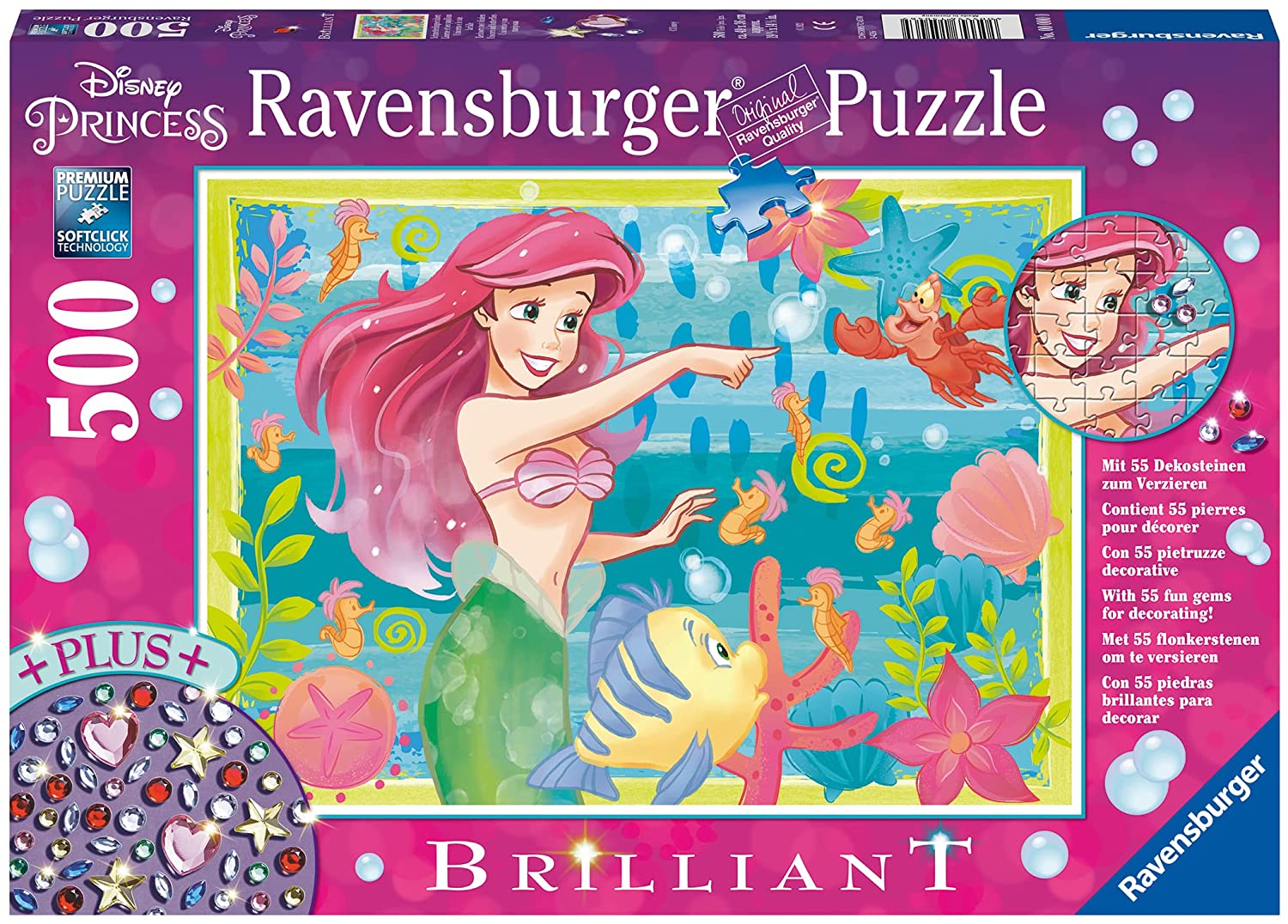 Ravensburger Brilliant Ariel's Underwater Paradise 500 Piece Puzzle