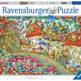 Ravensburger Floral Mushroom Houses 1000 Piece Puzzle