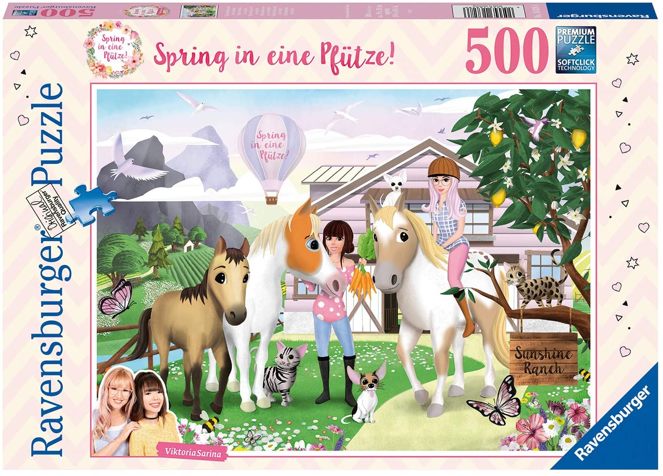 Ravensburger ViktoriaSarina and her friends Jump in a puddle 500 Piece Puzzle