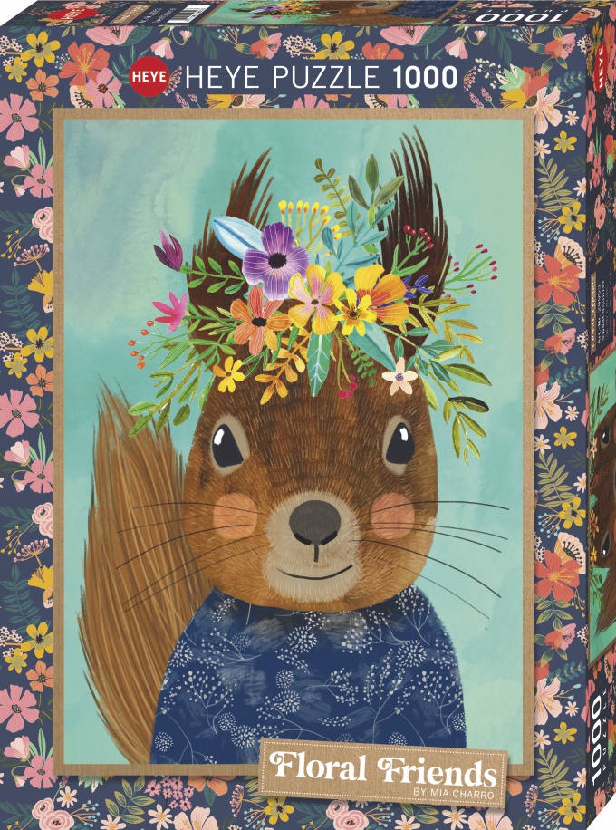 Heye Floral Friends Sweet Squirrel 1000 Piece Puzzle