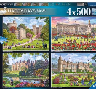 Ravensburger Happy Days No. 5 Royal Residences 4 x 500 Piece Puzzle