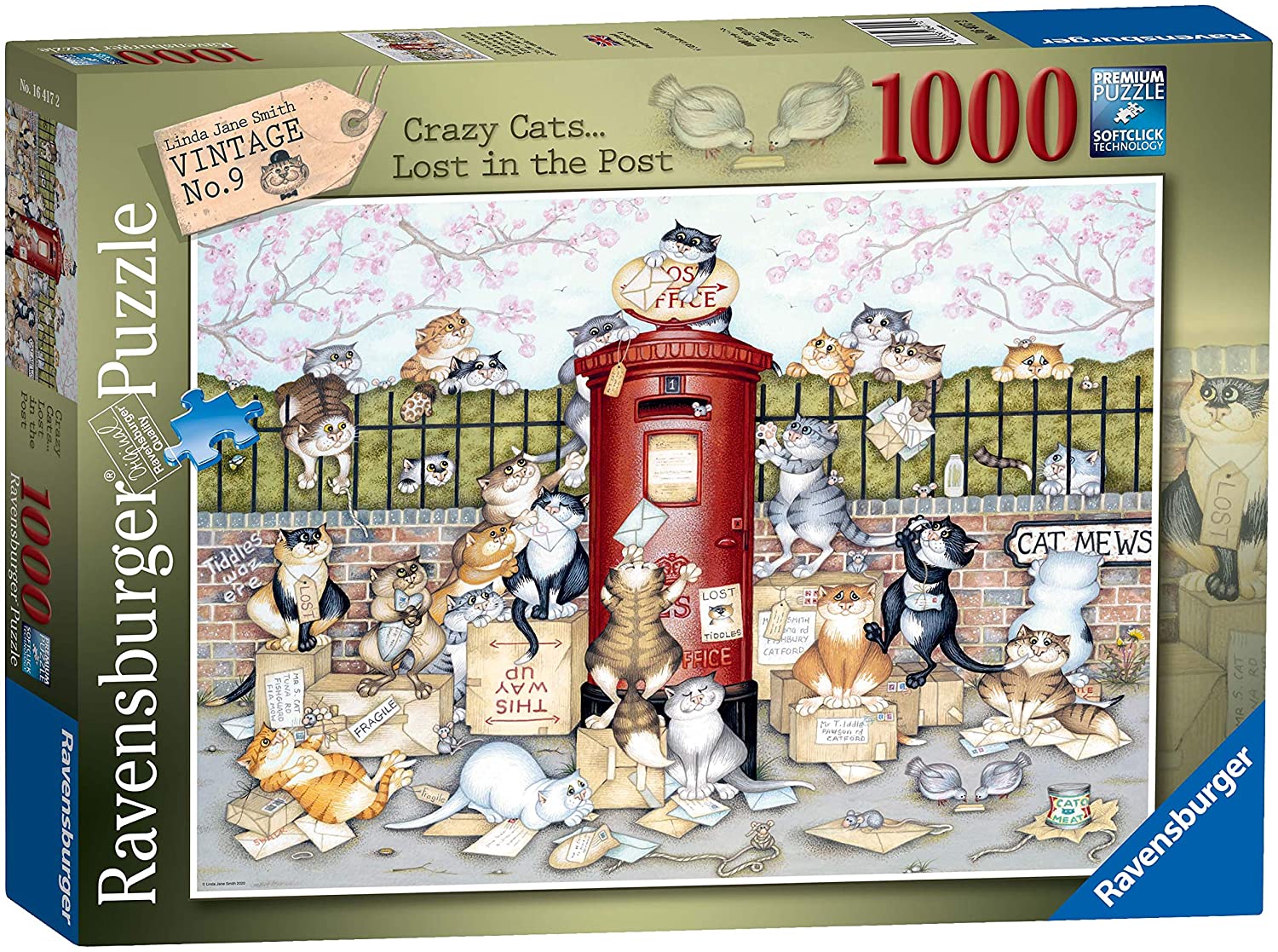 Ravensburger Vintage No. 9 Crazy Cats...Lost in the Post 1000 Piece Puzzle