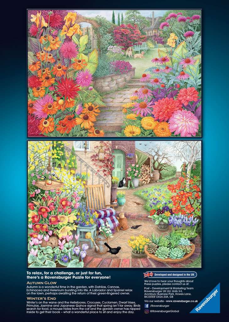 4 x 500 Pezzi Puzzle. Ravensburger HAPPY DAYS Collection No.1 GUARDA A NORD 