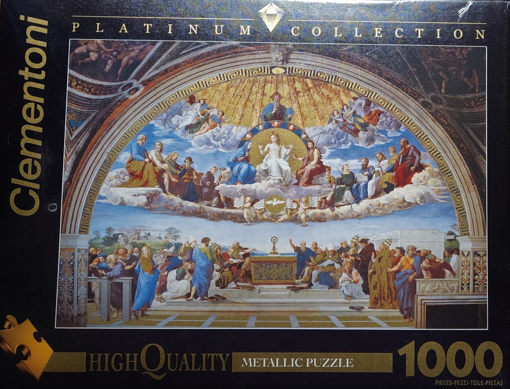 Clementoni Platinum Collection Raffaello: La disputa del sacramento 1000 Piece Metallic Puzzle