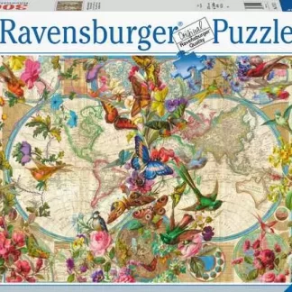 Ravensburger Flora & Fauna World Map 3000 Piece Puzzle