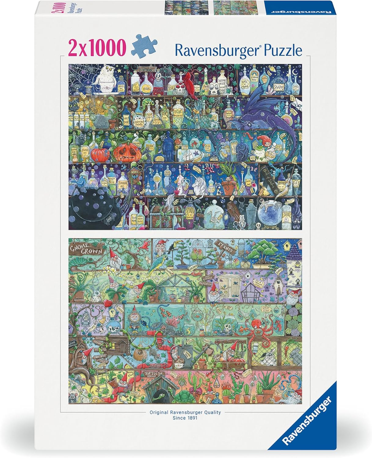 Ravensburger Magic Shelves -  2 x 1000 Piece Puzzle